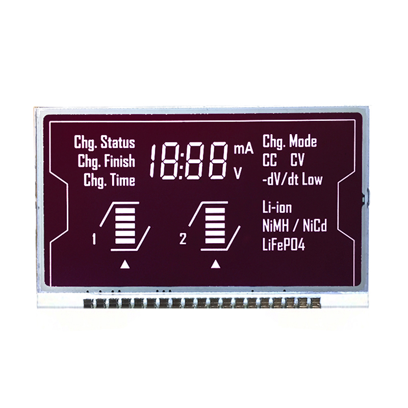 TN, negative display, lithium battery charger LCD display