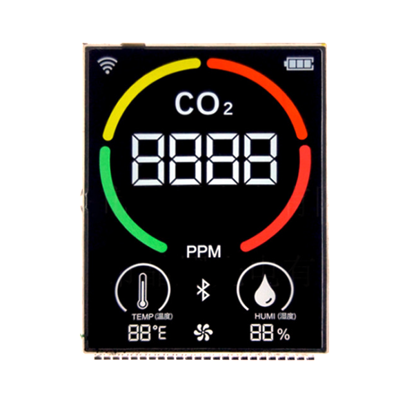 Carbon dioxide alarm LCD screen/air quality detector display screen/VA broken code screen